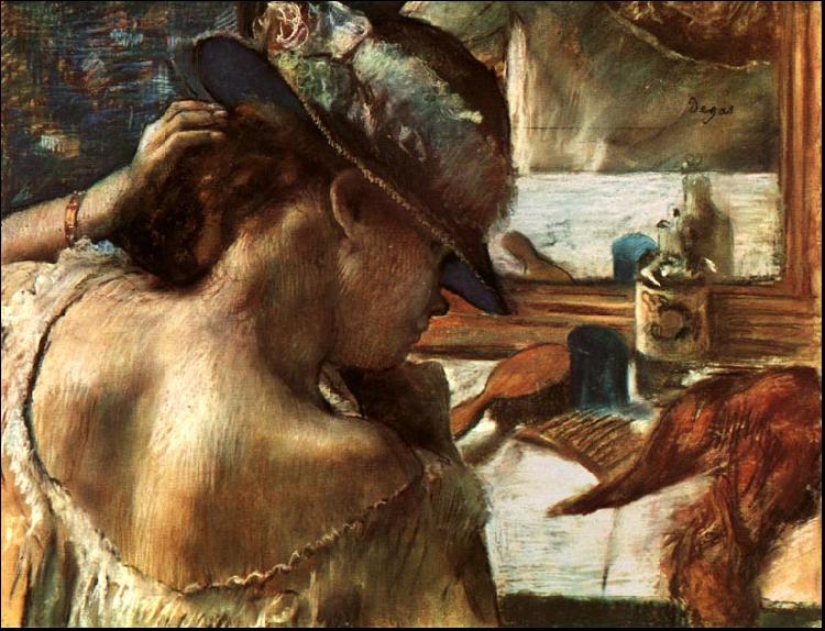 Edgar Degas Before the Mirror oil painting image